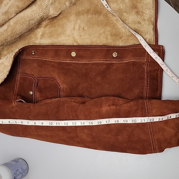 JCPenney Tan Shearling Lined Military Jacket Stranger Things Billy Malboro Man - Picture 3 of 15